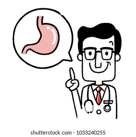 Male doctor: stomach