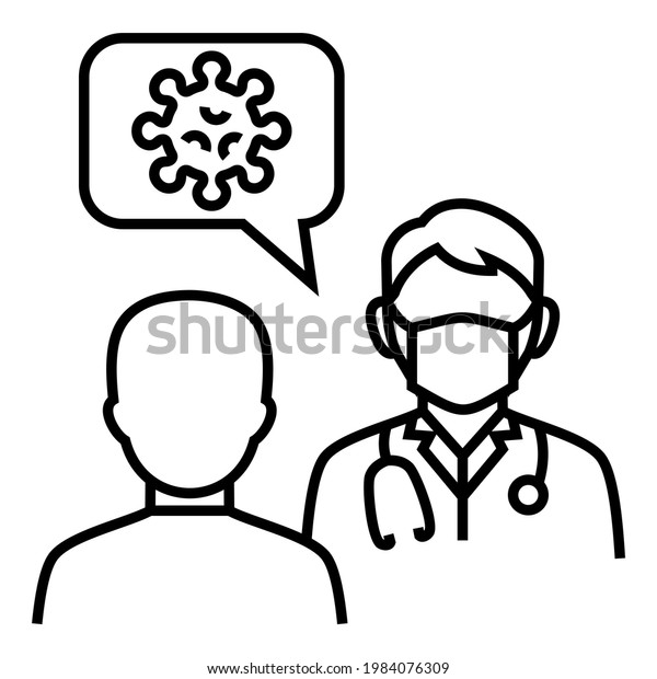 Male Doctor Wear Stethoscope Masker Talking Stock Vector Royalty Free 1984076309 3653