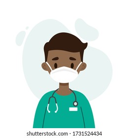 Male doctor/nurse wearing a mask