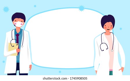 Male Doctors Female Doctors Empty Spacecute Stock Vector (Royalty Free ...