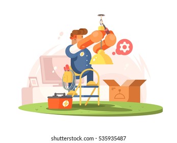 Male Electrician Character