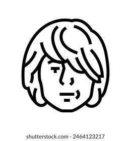 male emo avatar line icon vector. male emo avatar sign. isolated contour symbol black illustration