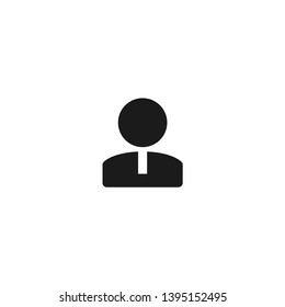 male employee icon design person office worker symbol. simple clean professional business management concept vector illustration design.