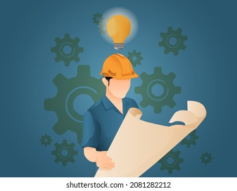 fondo de la máquina de planificación de diseño de diseño de trabajo de ingeniero masculino