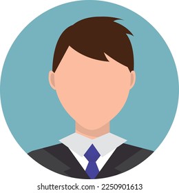 Avatar de cara masculina, avatar de vector masculino