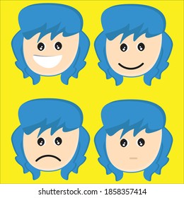 Male Face Game Character Various Expressions Stock Vector (Royalty Free ...