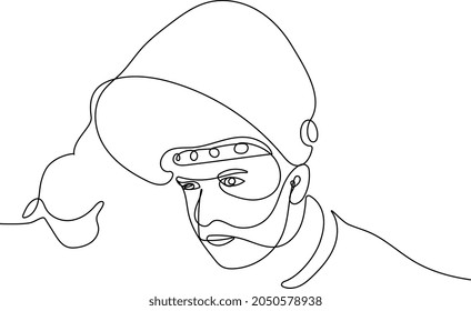 Male in face mask welds with argon arc welding. Welder mounts in the trunk pipeline electrochemical protection. Vector illustration