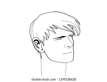 male face portrait vector