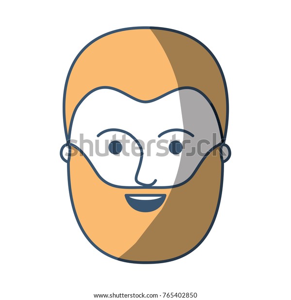 Male Face Short Hair Full Beard Stock Vector Royalty Free 765402850