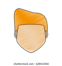 Male faceless head