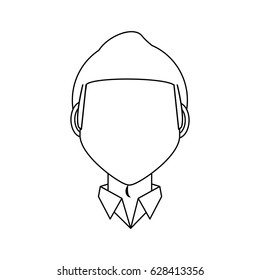 Male faceless head