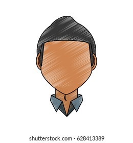 Male faceless head