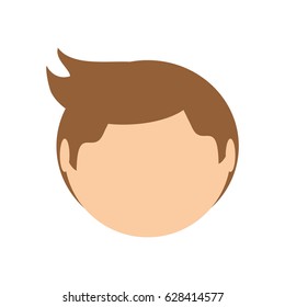 Male faceless head