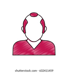 Male faceless head