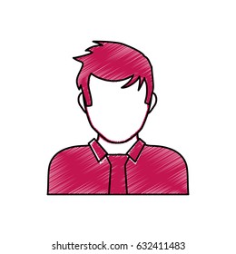 Male faceless head