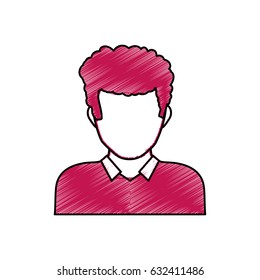 Male faceless head