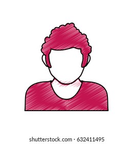Male faceless head