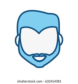 Male faceless head