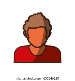 Male faceless head