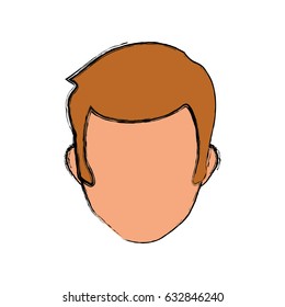 Male faceless head