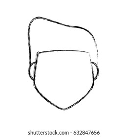 Male faceless head