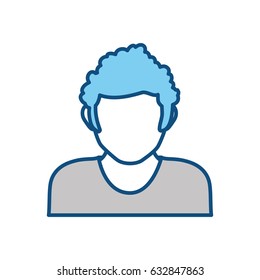 Male faceless head