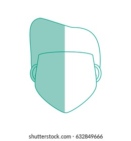 Male faceless head