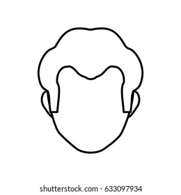 Male faceless head