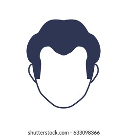 Male faceless head