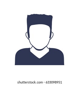 Male faceless head