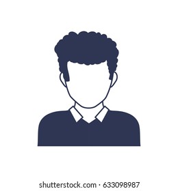 Male faceless head