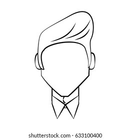Male faceless head
