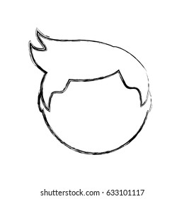 Male faceless head