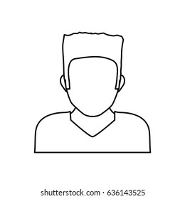 Male faceless head