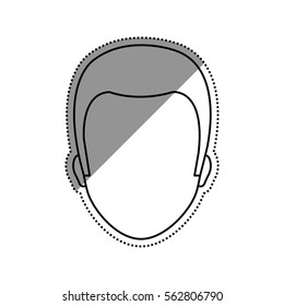 Male faceless head icon vector illustration graphic design