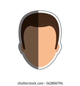 Male faceless head icon vector illustration graphic design