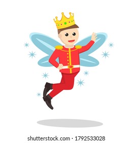 Male Fairy Prince design character on white background