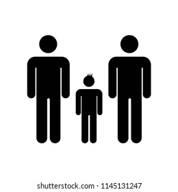 Male family group icon vector icon. Simple element illustration. Male family group symbol design. Can be used for web and mobile.