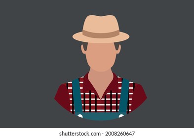 A male farmer icon vector template for use