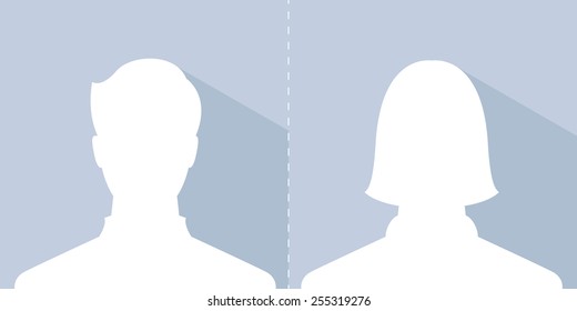 Male Female Avatar Profile Picture Silhouette Stock Vector (Royalty ...