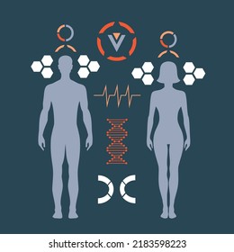 male female biohacking biometric elements