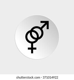 Male and female  - black vector icon