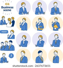 Male and Female Characters in Typical Business Customer Service Situations