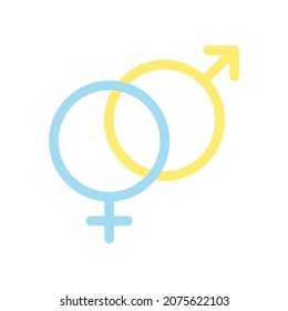 Male and female characters, vector element for creating a design for Valentine's Day.