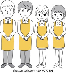 Male and female clerk working in a supermarket