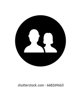 Male And Female Couple Icon Illustration Isolated Vector Sign Symbol