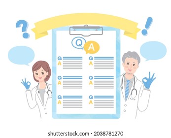 Male and female doctors explaining treatment