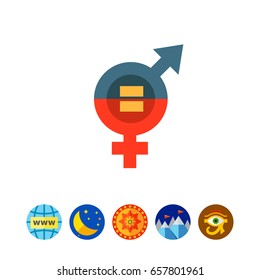 Male and female equality concept
