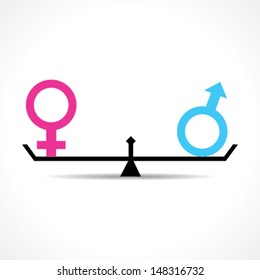 male and female equality concept  stock vector