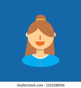 male and female faces avatars. flat style vector icons